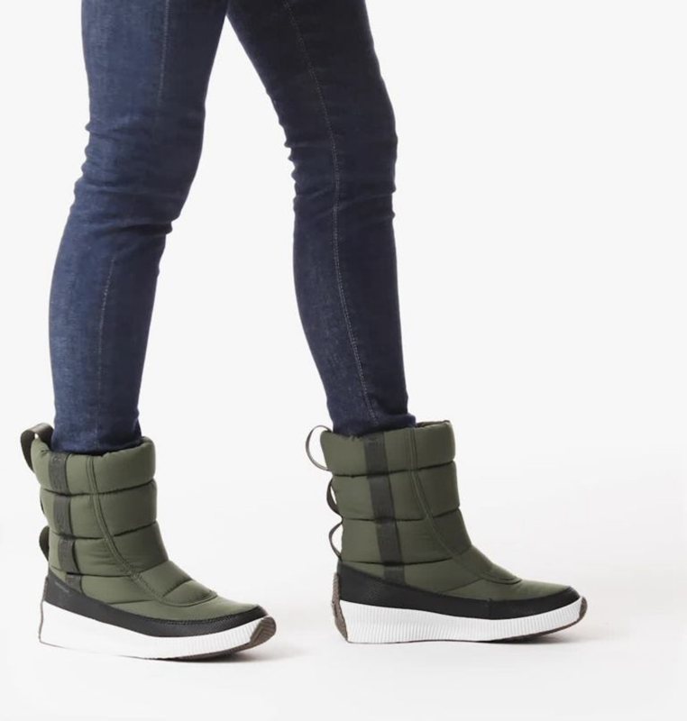 Botas Nieve Sorel Mujer - Out N About™ Puffy Mid Bajas Verde Oscuro - 76309-VNBO